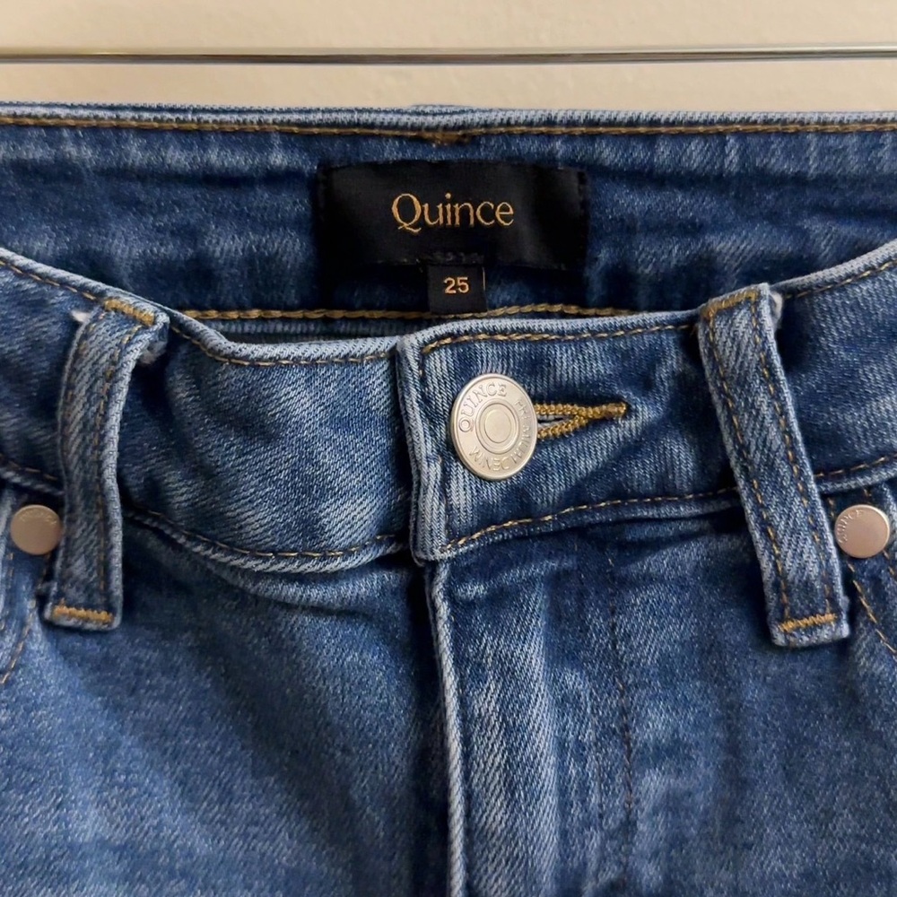 Quince Women's Flare Jeans in Light Blue - Picture 4 of 7